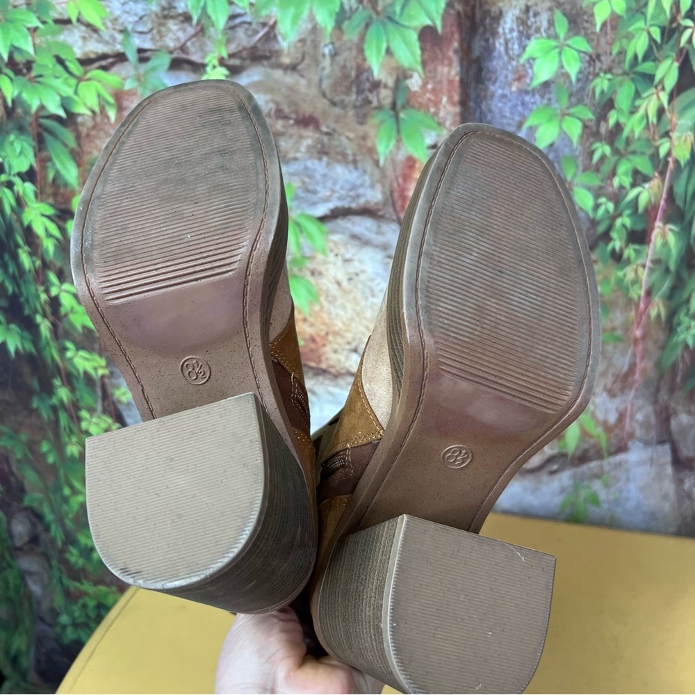 UNIVERSAL THREAD Patchwork Microsuede Block Heel … - image 12